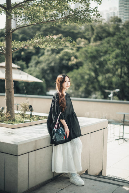 雲朵感☁️ 日系泡泡袖娃娃top｜2色入