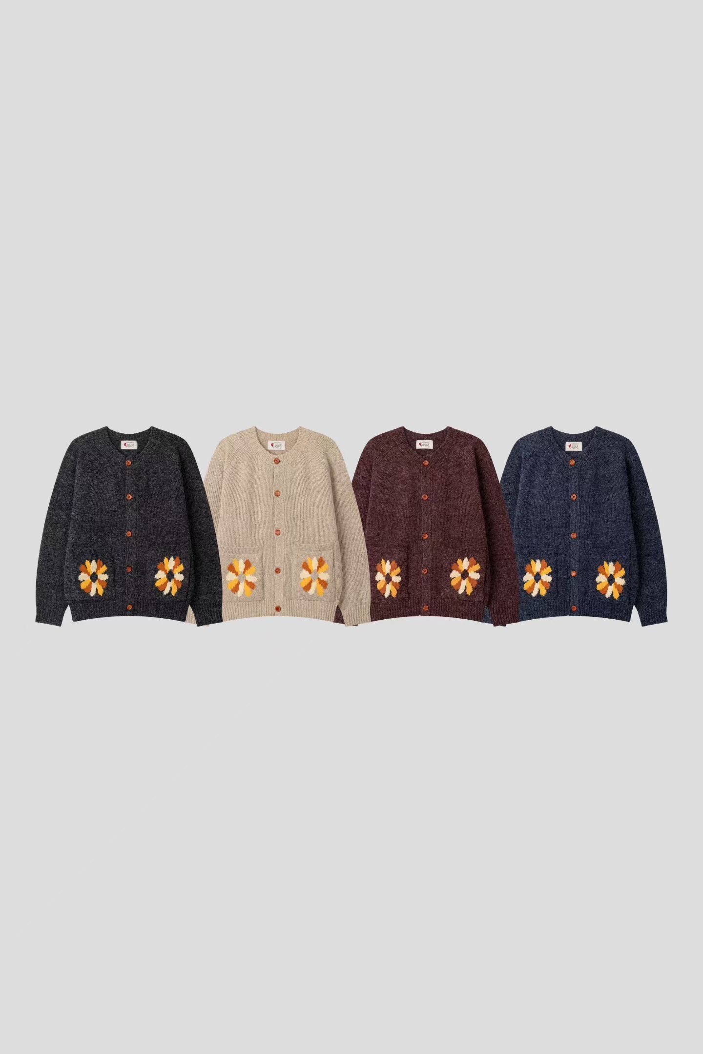 retro flower cardigan｜4色入