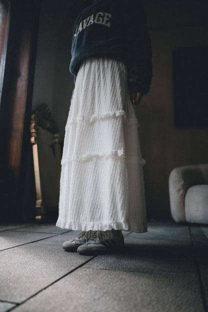 [人氣斷貨款！]毛毛感soso荷葉蛋糕裙｜3色入