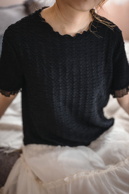 超soft☁️ 棉花糖拼接手袖TOP｜3色入