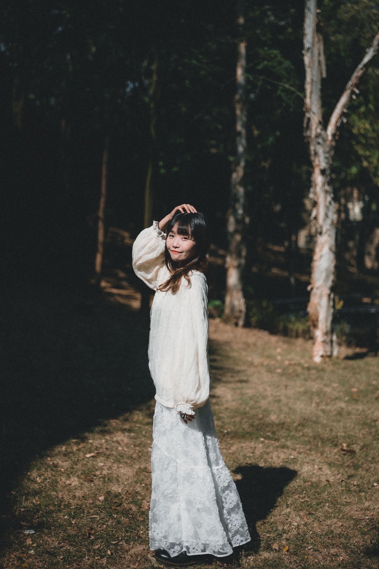 溫柔氣質雪紗ruffle上衣｜1色入