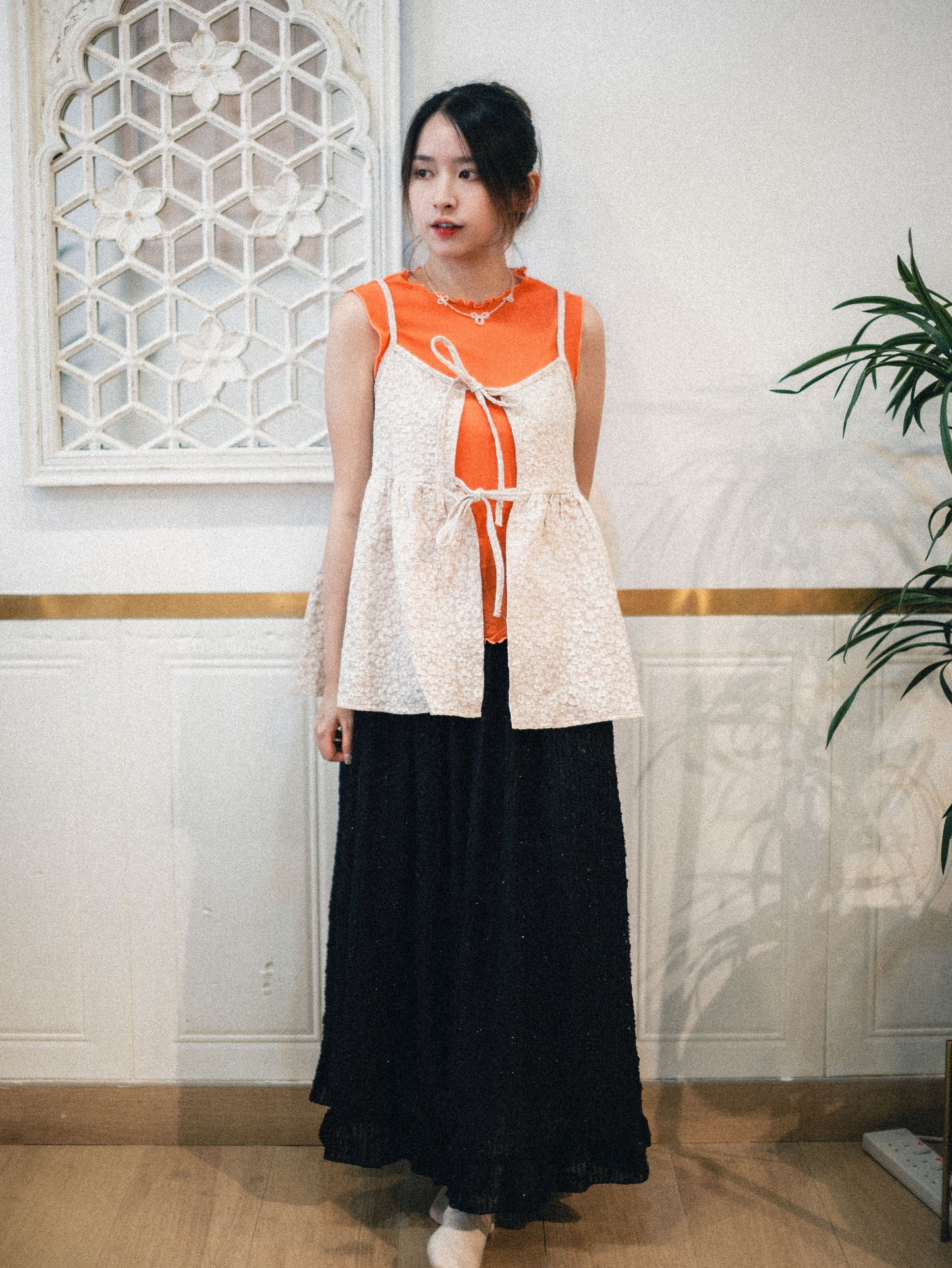 有口袋！立體閃閃半身裙｜3 colors