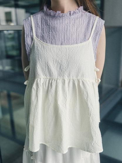 夏日☀️暗格紋側綁帶外搭｜4 colors