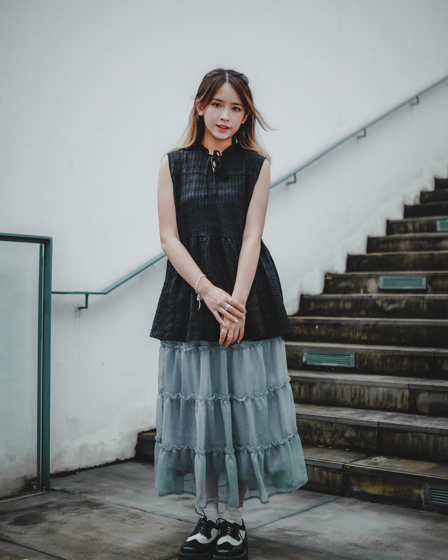 薄紗小ruffle蛋糕裙｜3色入