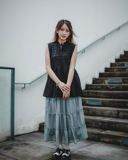 薄紗小ruffle蛋糕裙｜3色入