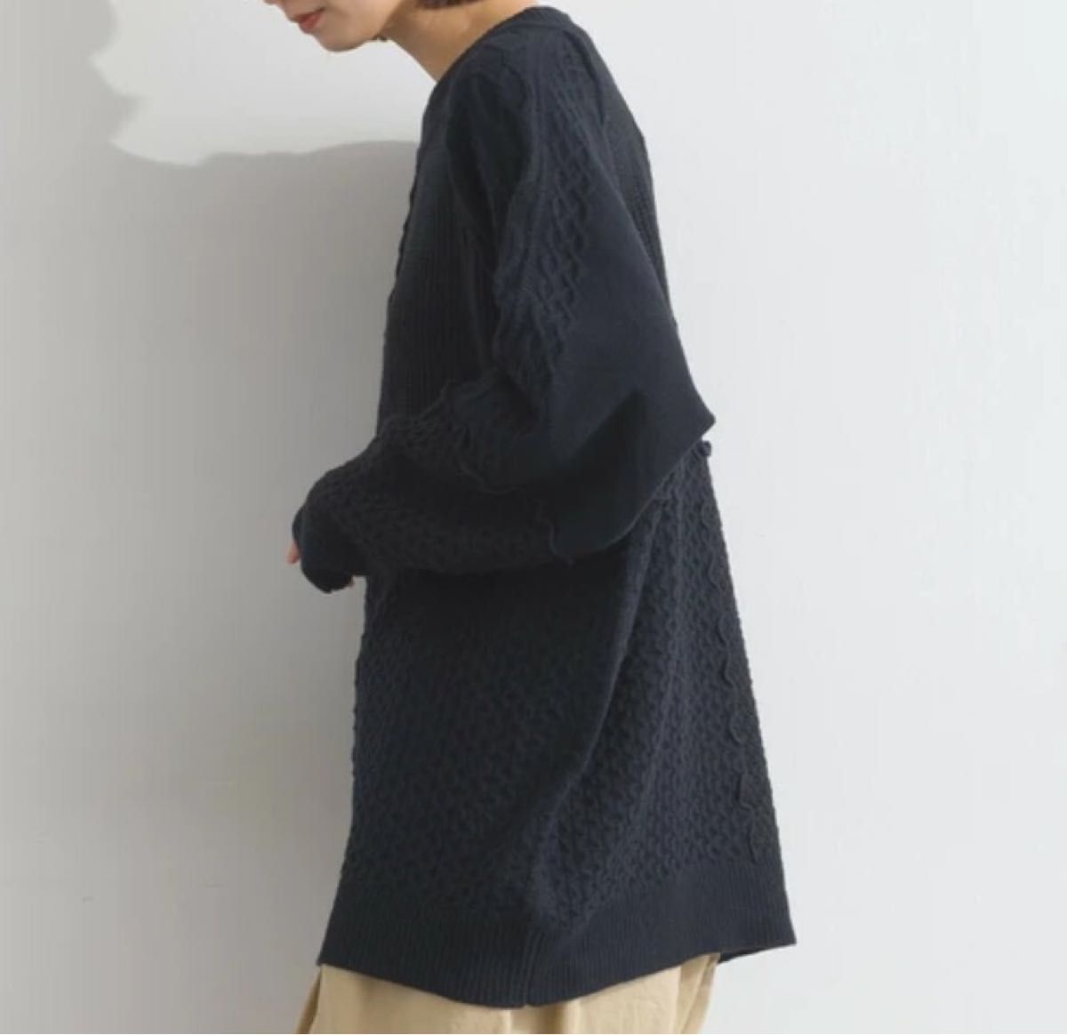 拼色縫接針織knit top｜4色入