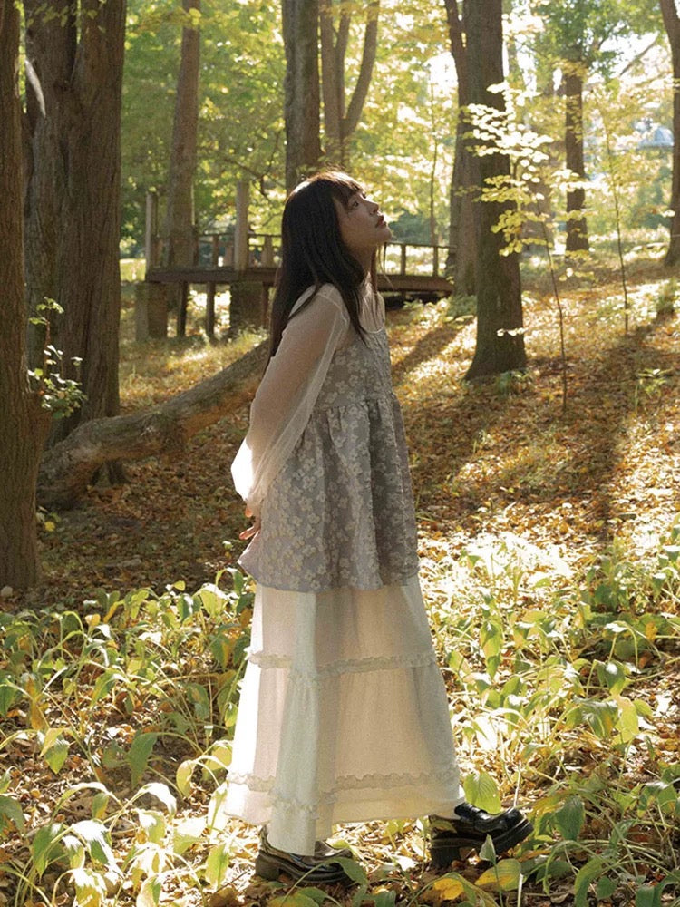 抽褶設計透膚高領上衣｜2色入