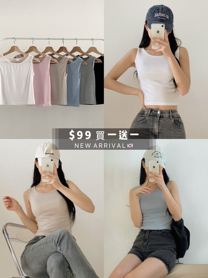 抵着の選✨ 韓國純色棉質背心｜6色入