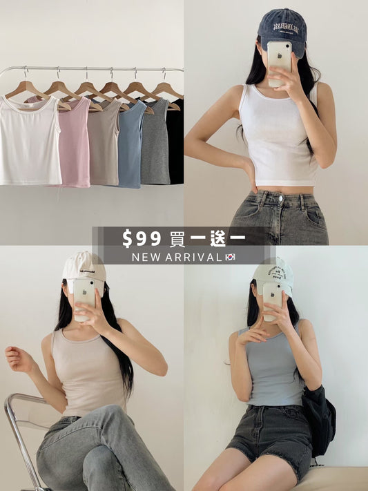 抵着の選✨ 韓國純色棉質背心｜6色入