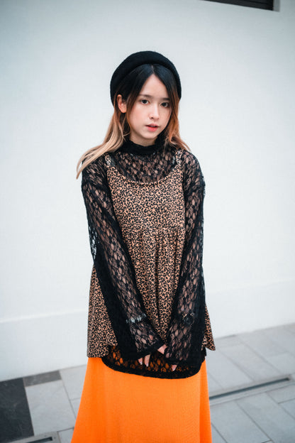 豹紋pattern吊帶layer｜3色入