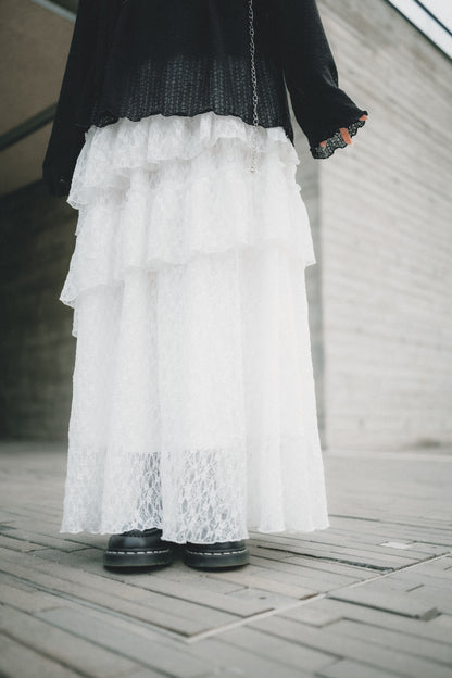 層層荷葉Lace半身裙｜2色入