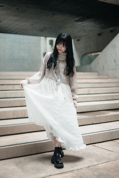 Ruffle尾暗格紋半身裙｜3色入