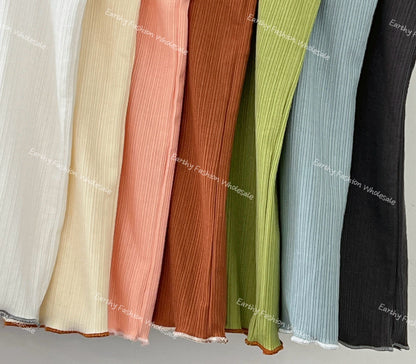 七彩🌈 百搭撞色木耳邊背心｜7色入