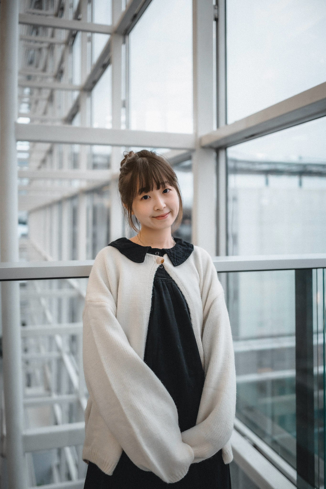 單鈕寬版針織毛衣外套｜2色入