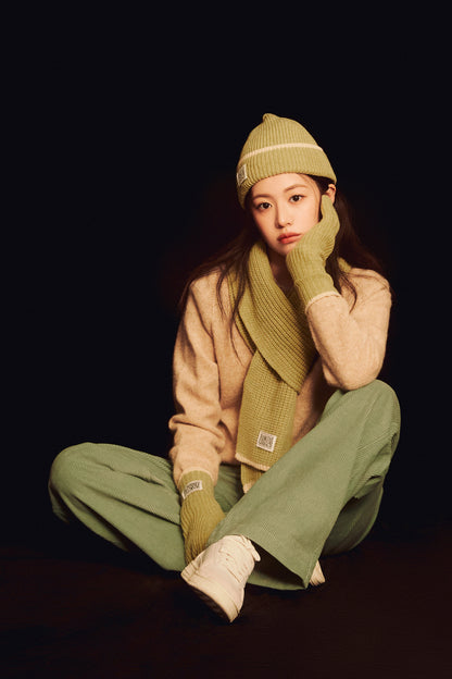 MARITHE FRANCOIS GIRBAUD CLASSIC LOGO COLOR BEANIE - Light Green