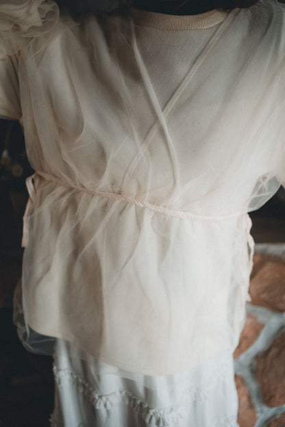 熱賣！疊層薄紗長袖TOP｜3色入