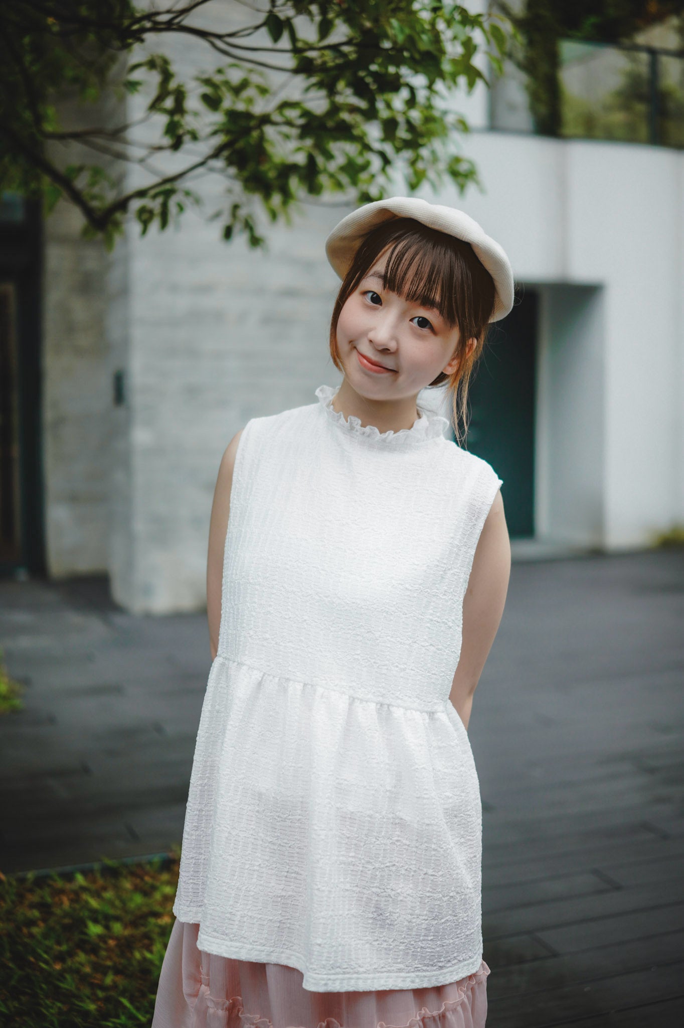 甜美蝴蝶綁帶小花邊背心｜3色入