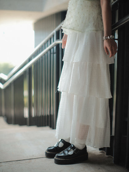 顯瘦の選！三層layer暗格半身裙｜3色入