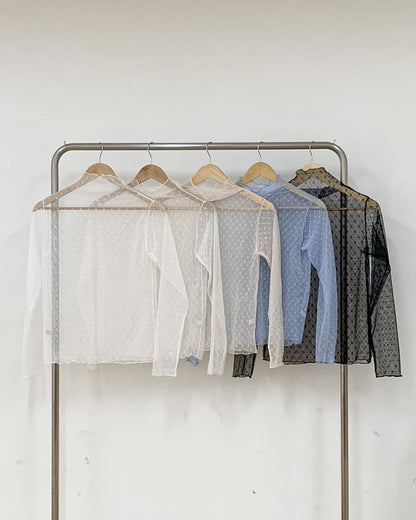 [新色加入🧊] 小雪花透膚捲邊內搭TOP｜3色入