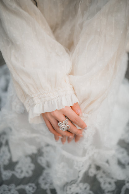 溫柔氣質雪紗ruffle上衣｜1色入