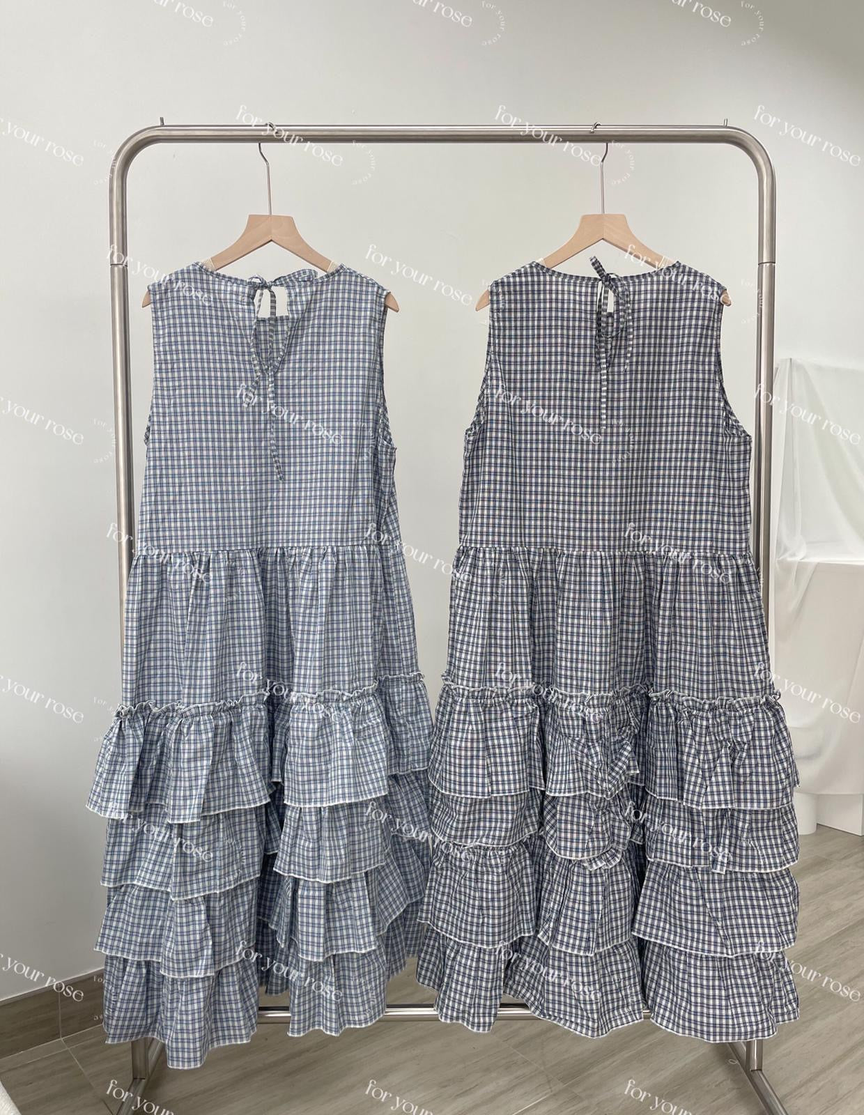 重工！日系格紋層層蛋糕ops｜2色入