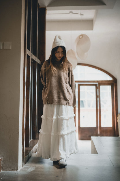 [人氣斷貨款！]毛毛感soso荷葉蛋糕裙｜3色入