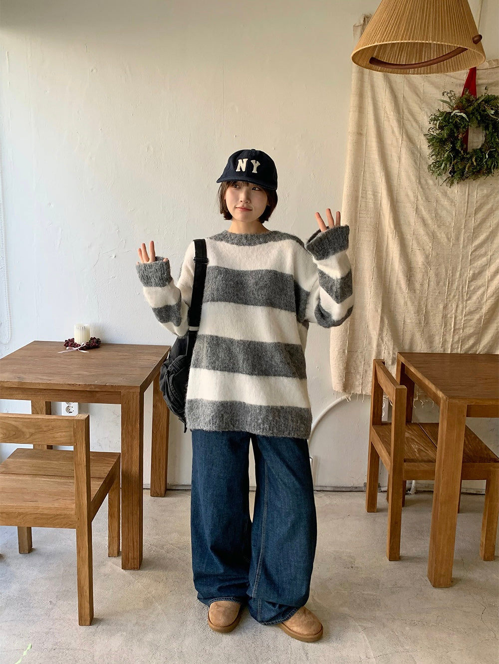 50%羊毛🐏 拼色間條圓領上衣｜4色入