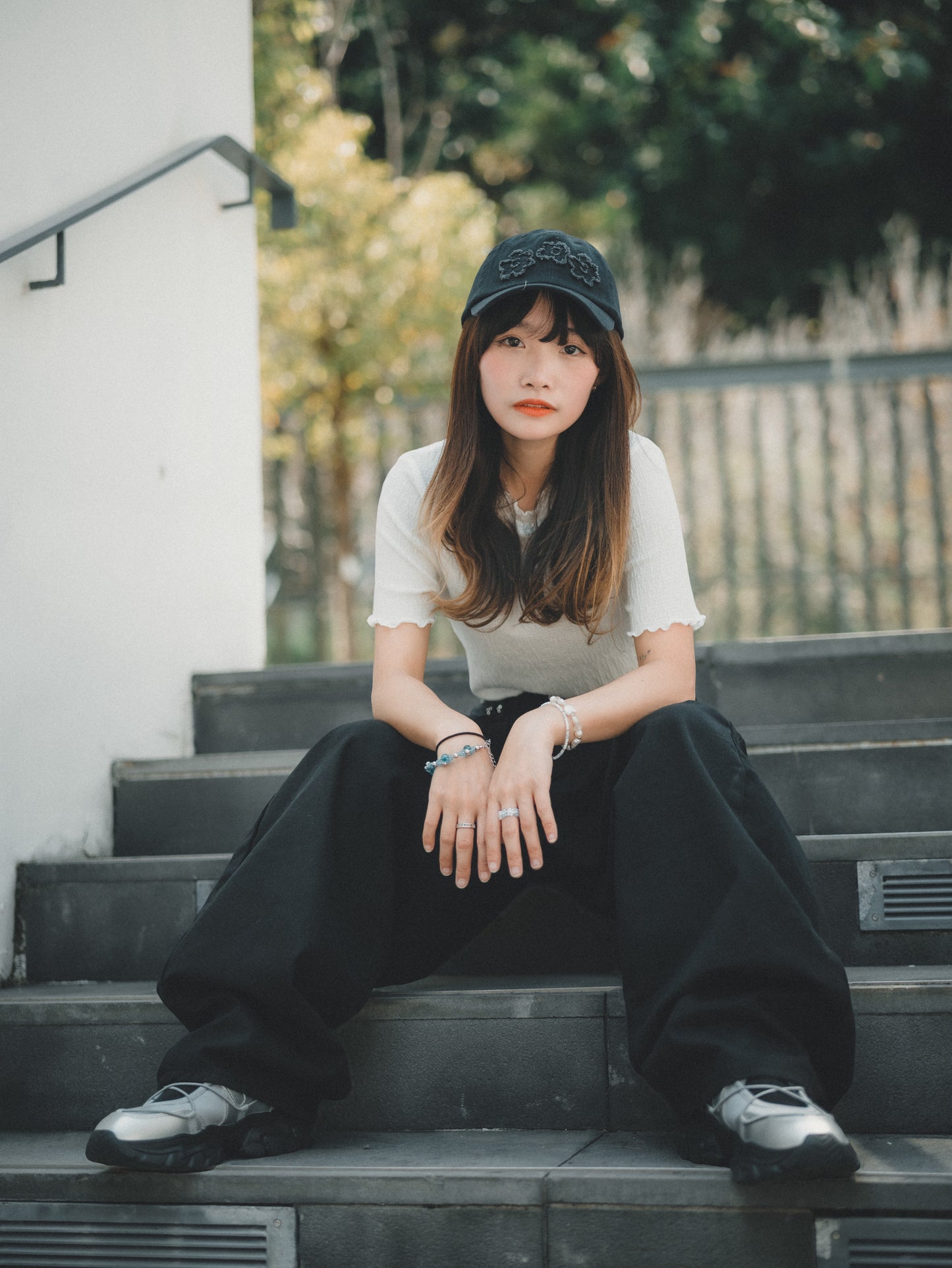 Vintage Flower Denim Cap｜5色入