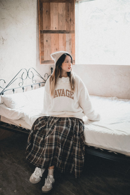 毛茸茸🐻‍❄️ 大刺繡SAVAGE字衛衣｜4色入