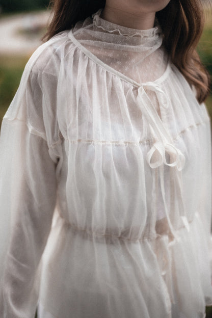 [新色加入🧊] 小雪花透膚捲邊內搭TOP｜3色入