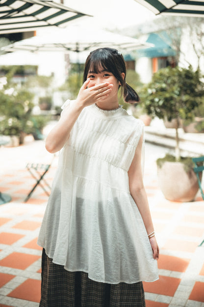 抽繩皺摺娃娃背心｜4色入