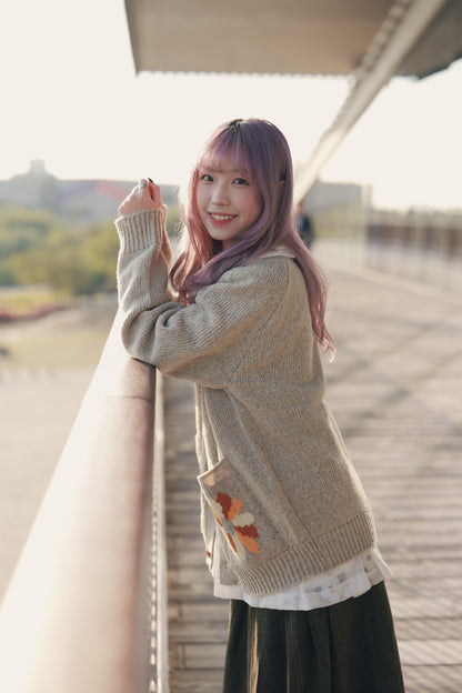 retro flower cardigan｜4色入