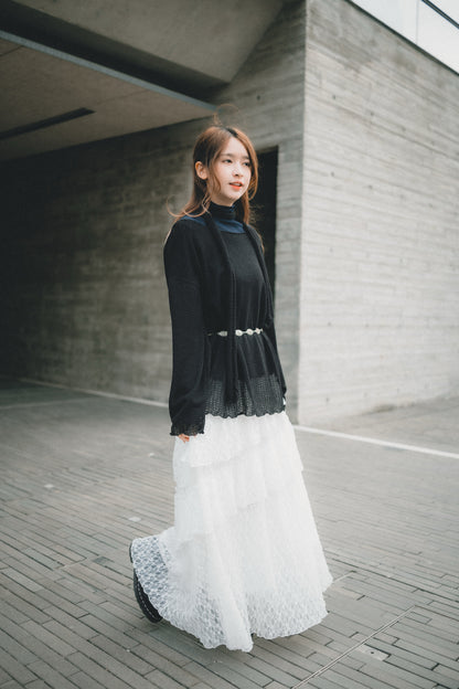 層層荷葉Lace半身裙｜2色入