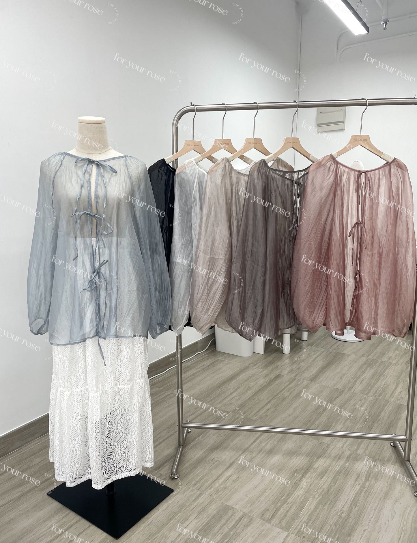 日系透明感🫧✨絲滑綁帶外搭｜6色入