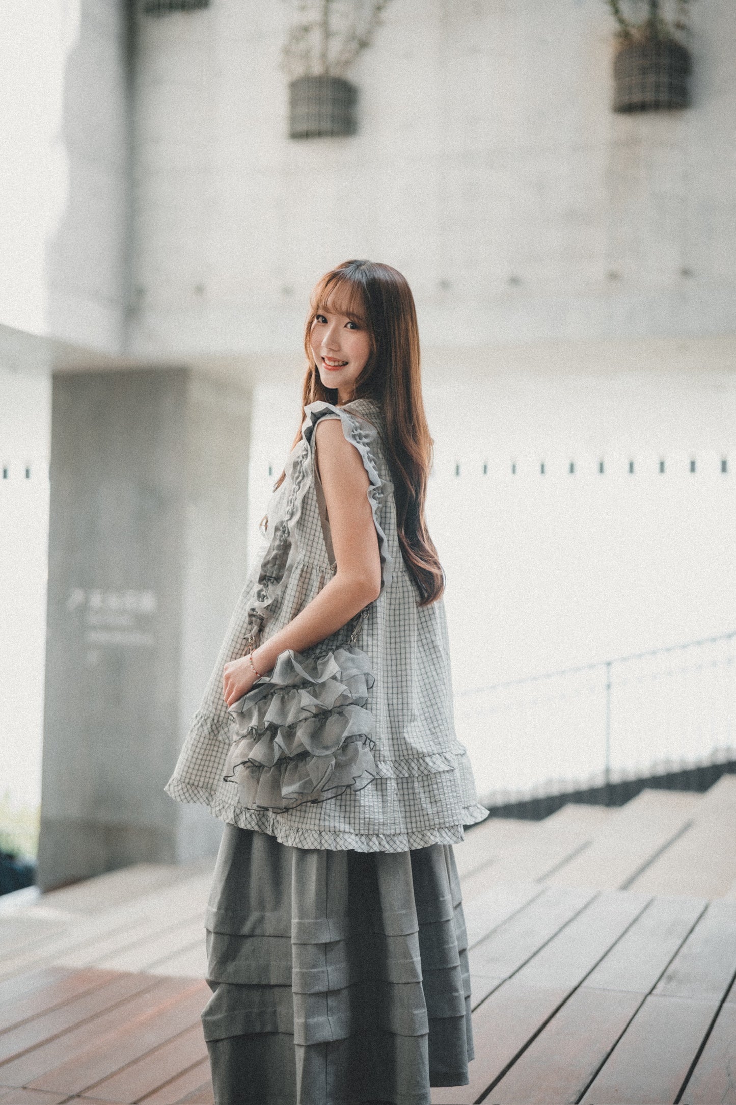 蛋糕層層ruffle紗紗袋 S size｜4色入