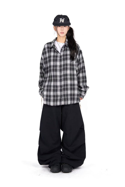 Fleeced Checkered Shirt Outer｜2色入