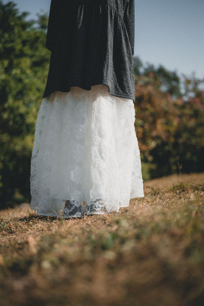 超靚！重工🌸立體花花紗裙｜1色入