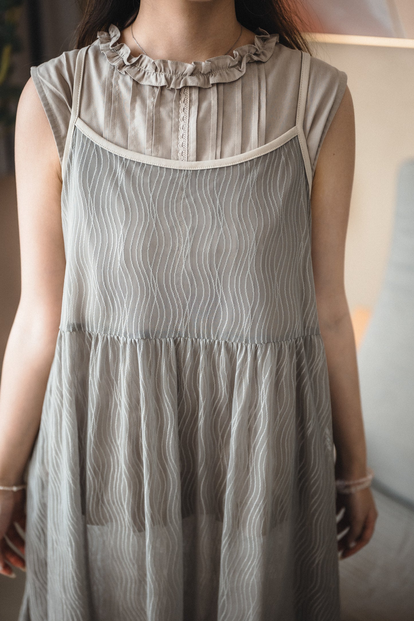 好襯⸜ ෆ ⸝‍ Ruffle壓褶背心｜3色入