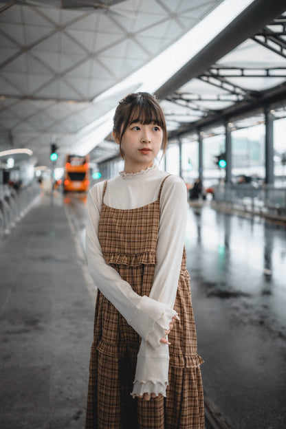 秋冬百搭雙層領袖口親膚TOP｜5色入