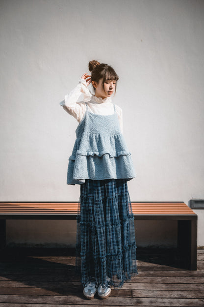 日系🔹格子層層蛋糕裙｜3色入