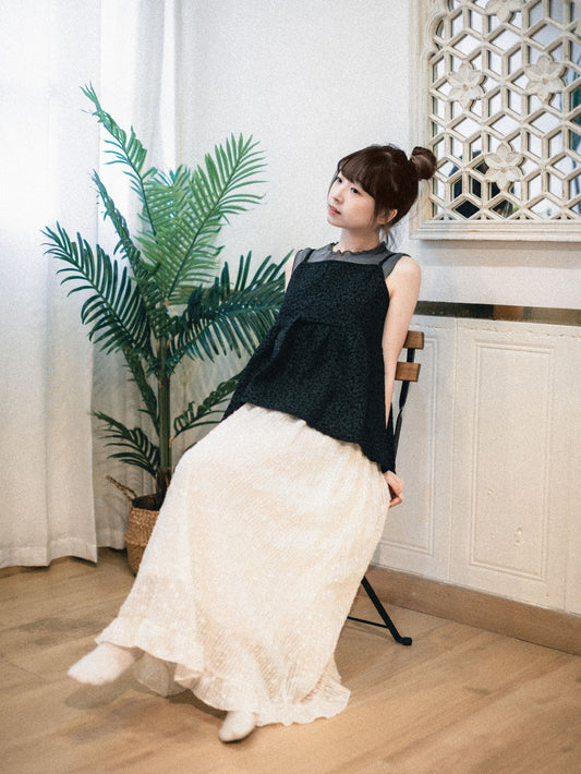 有口袋！立體閃閃半身裙｜3 colors