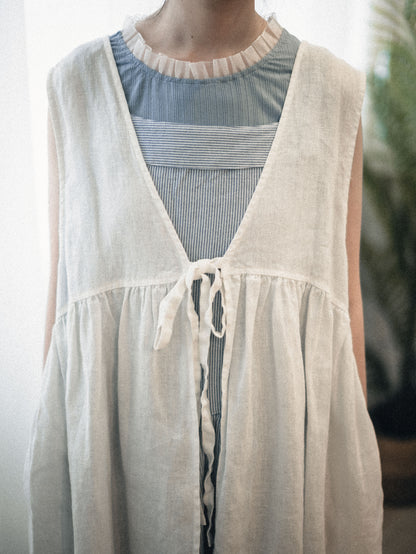 無印風．麻質交疊布OPS｜2色入