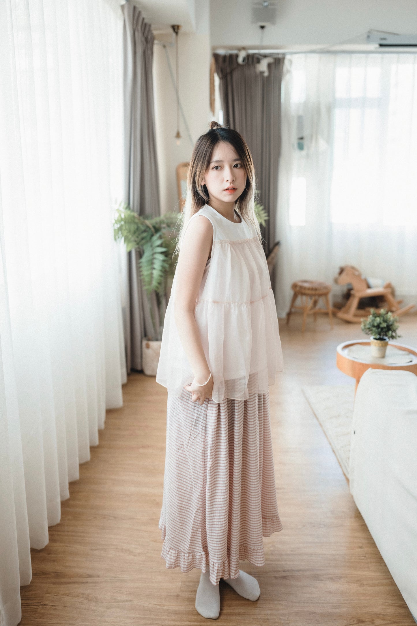 夏日甜甜🧇 格仔餅𝕎𝕒𝕗𝕗𝕝𝕖半身裙｜4色入