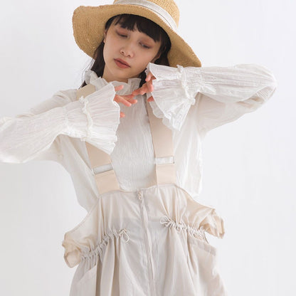 JP靚內襯✨喇叭袖皺皺打底TOP｜5色入