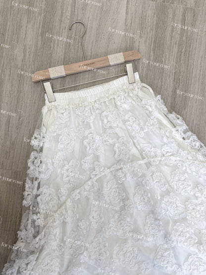 超靚！重工🌸立體花花紗裙｜1色入