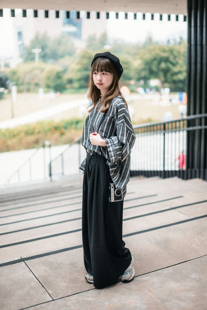 絲滑〰️西裝闊腳長褲（送皮帶）｜4色入