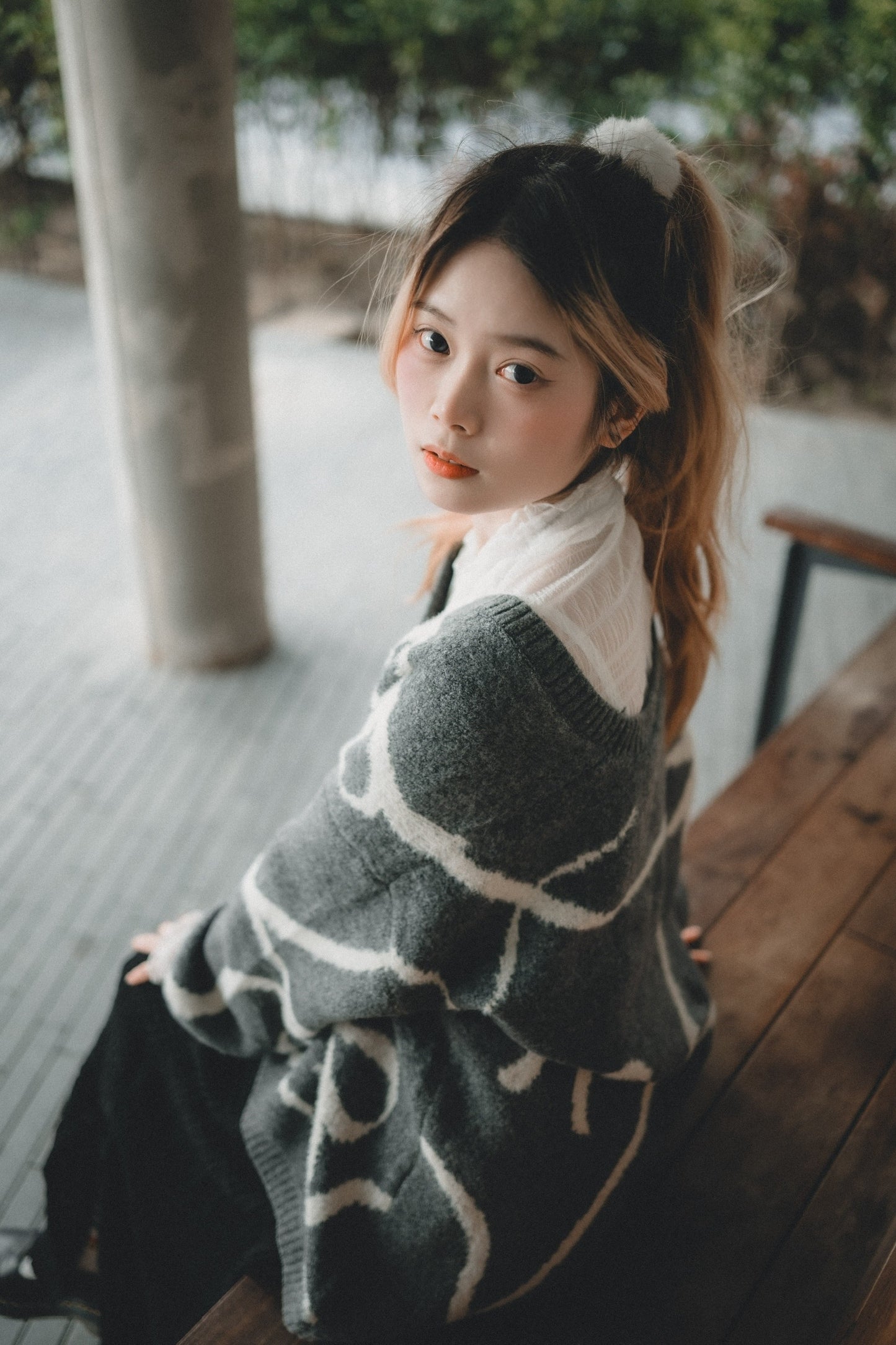 超靚必入😭❣️線描蝴蝶結針織外套｜3色入