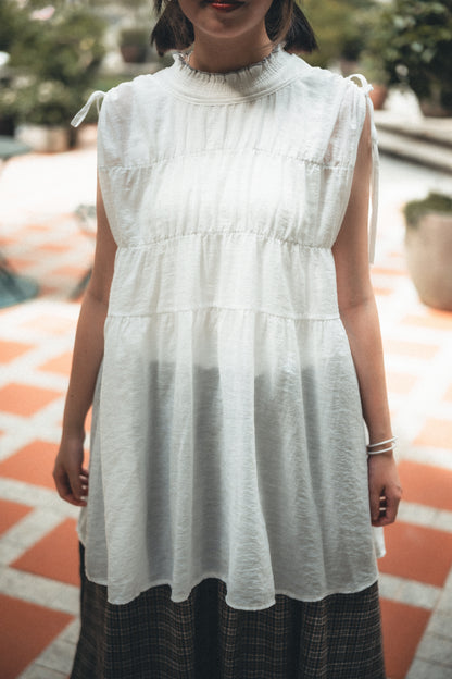 抽繩皺摺娃娃背心｜4色入