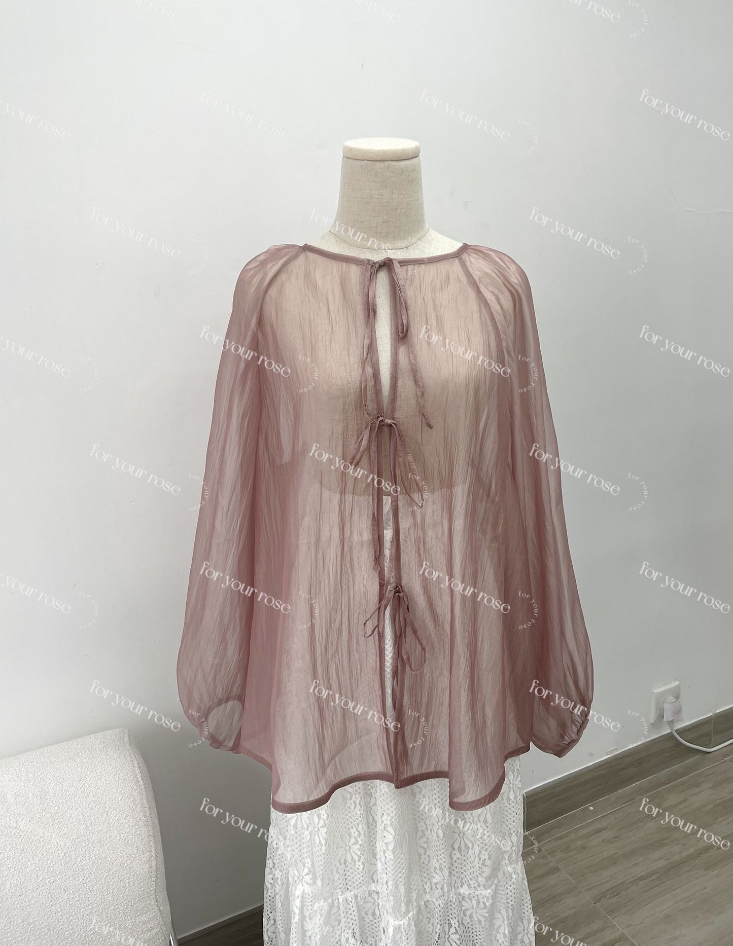 日系透明感🫧✨絲滑綁帶外搭｜6色入