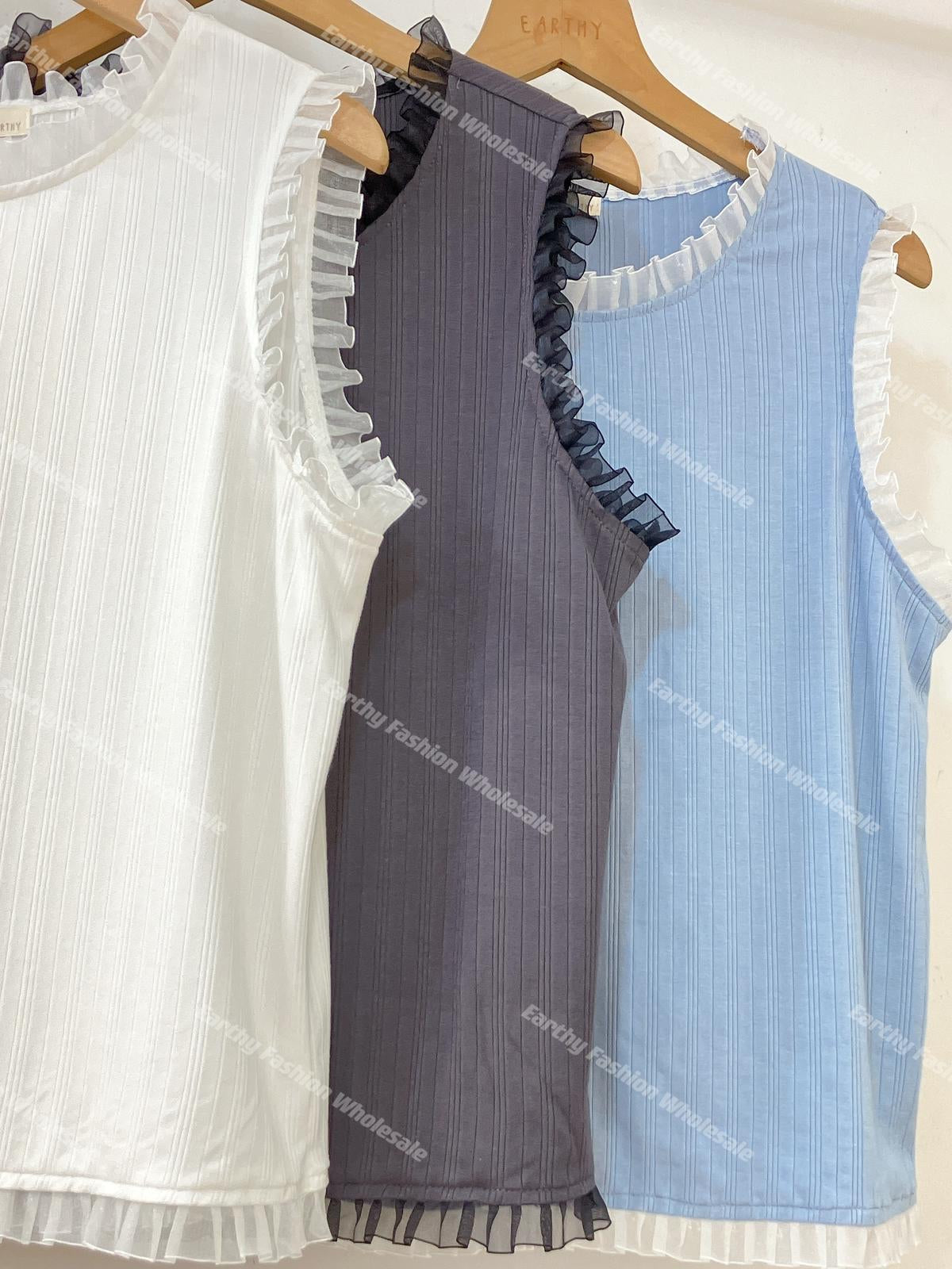 立體LACE背心｜3色入